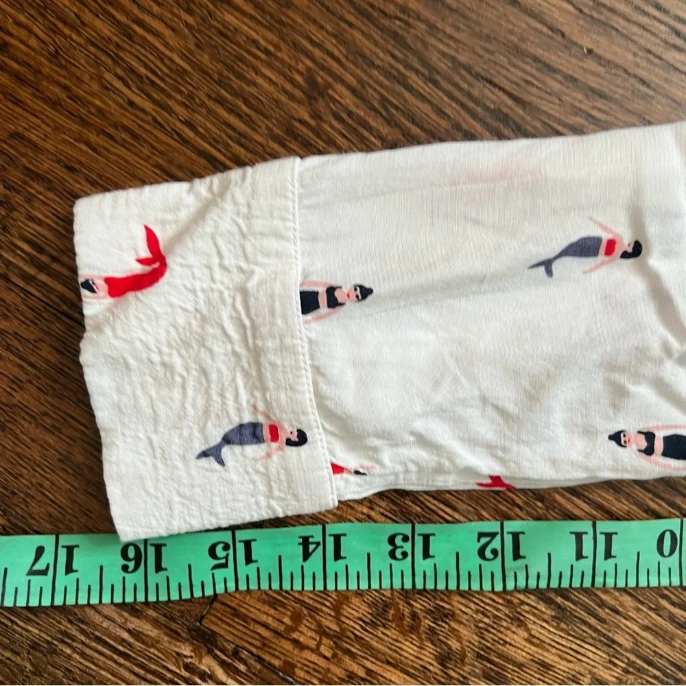 Sissy boy size small white collared mermaid print blouse - Picture 9 of 10